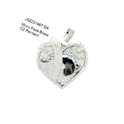 Heart with Gears Brass Pendant