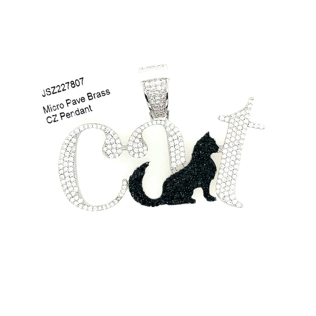 Cat Brass Pendant