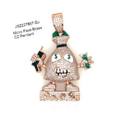 Money Bag + Guns + Money Brass Pendant