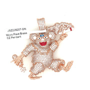 Dancing Monkey Brass Pendant