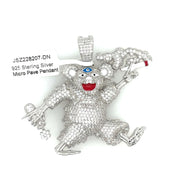 Dancing Monkey Silver Pendant