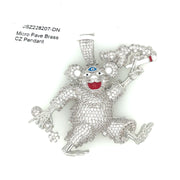 Dancing Monkey Brass Pendant