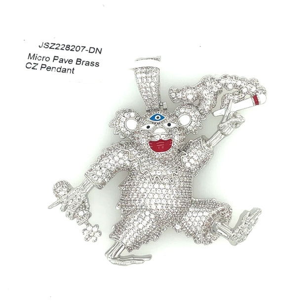 Dancing Monkey Brass Pendant