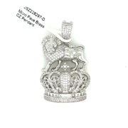 Lion On Crown Brass Pendant