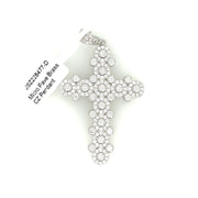 Cross (Round Stones) Brass Pendant