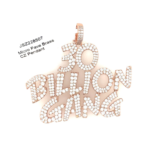 30 Billion Gang Brass Pendant