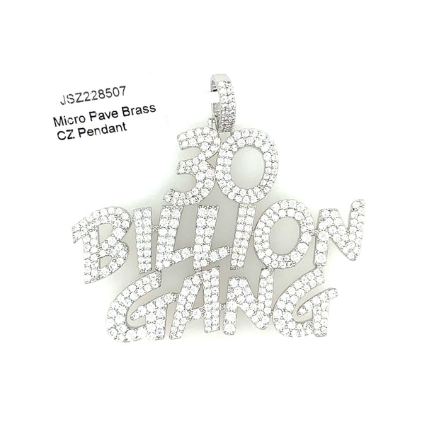 30 Billion Gang Brass Pendant