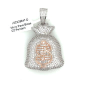 Money Bag Brass Pendant