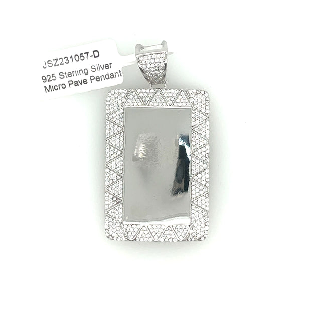Rectangle Picture Pendant Silver Pendant