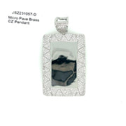 Rectangle Picture Brass Pendant Brass Pendant