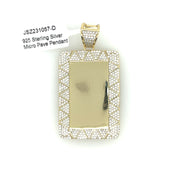 Rectangle Picture Pendant Silver Pendant