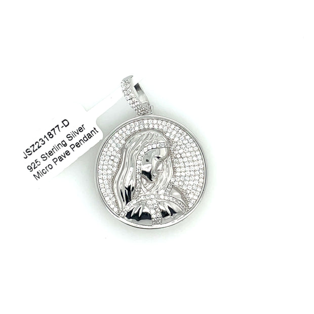 Circle Woman Silver Pendant