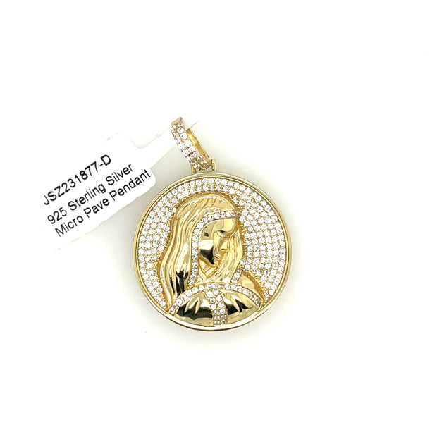 Circle Woman Silver Pendant