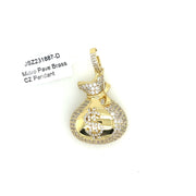 Money Bag Brass Pendant