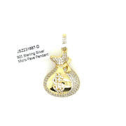 Money Bag Silver Pendant