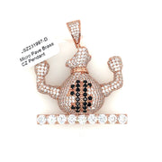 Money Bag Strong + Flex Brass Pendant