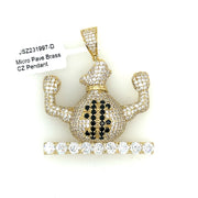 Money Bag Strong + Flex Brass Pendant