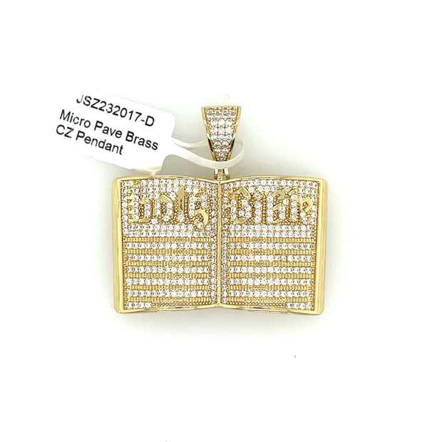 Bible Brass Pendant