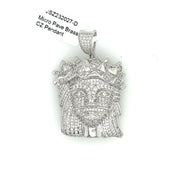 Jesus With Crown Brass Pendant
