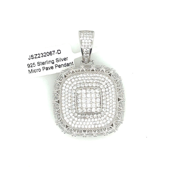Square Silver Pendant