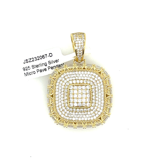 Square Silver Pendant