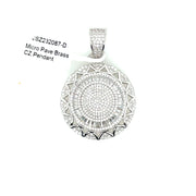 Circle Diamonds Brass Pendant