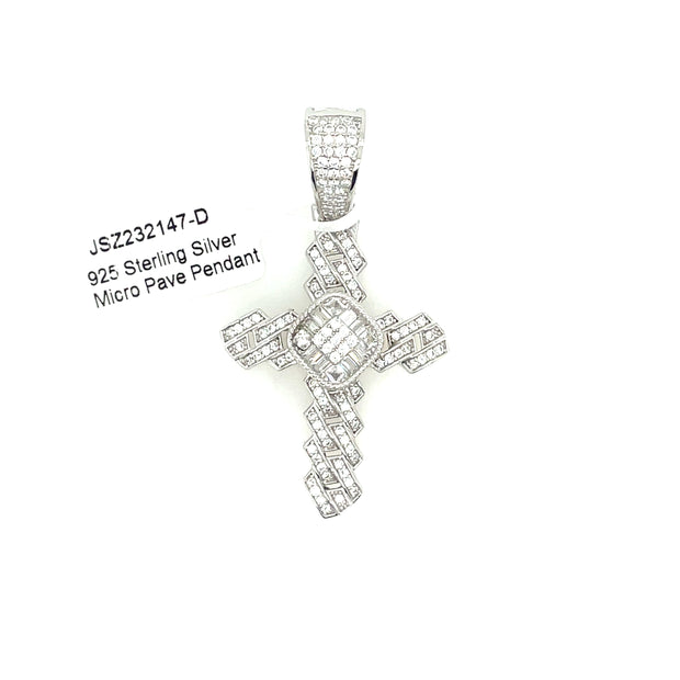 Cuban Cross Silver Pendant