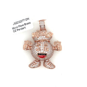 Money Bag + Cash Brass Pendant