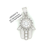 Hamsa Hand Silver Pendant