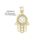 Hamsa Hand Silver Pendant
