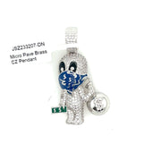 Bank Robber Brass Pendant