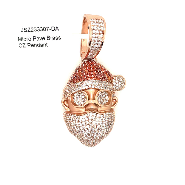Santa Claus Brass Pendant