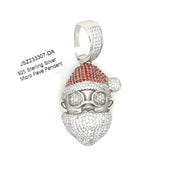 Cool Santa Silver Pendant