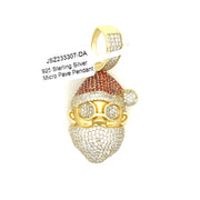 Cool Santa Silver Pendant