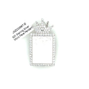 Rectangle w crown Silver Pendant