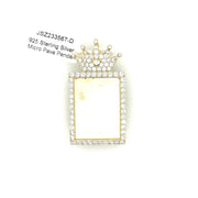 Rectangle w crown Silver Pendant