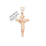 Jesus with Cross Brass Pendant