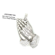 Praying Hands Silver Pendant