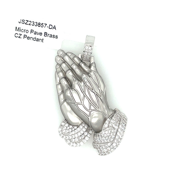 Praying Hands Brass Pendant