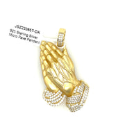 Praying Hands Silver Pendant