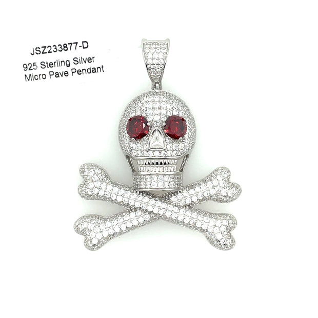 Skull & Cross Bones Silver Pendant