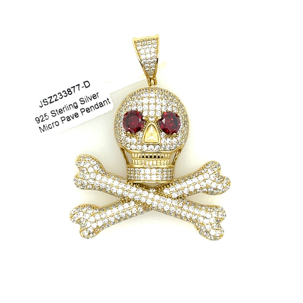 Skull & Cross Bones Silver Pendant