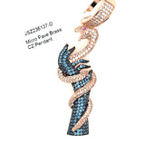 Snake In Hand Brass Pendant