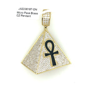 Pyramid with Unkh Brass Pendant