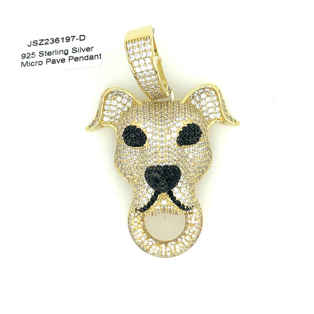 Dog Brass Pendant