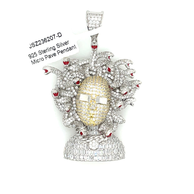 Medusa Silver Pendant