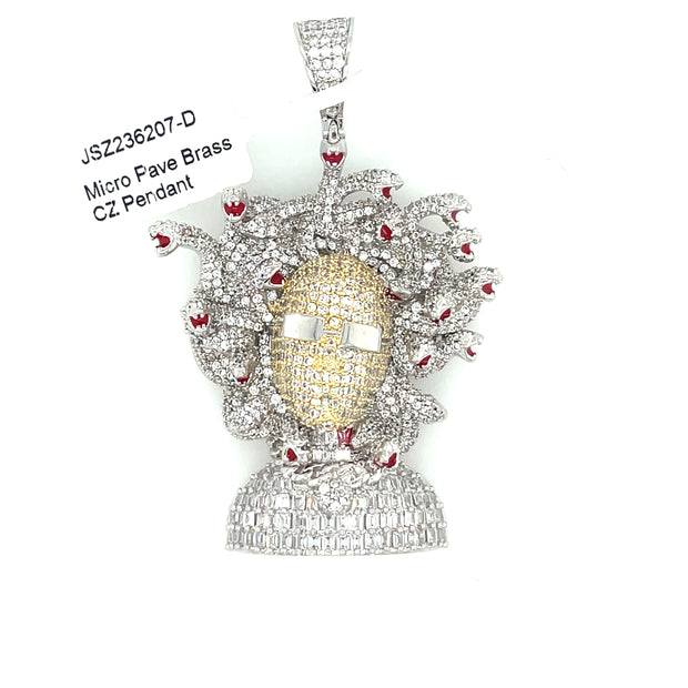 Medusa Brass Pendant