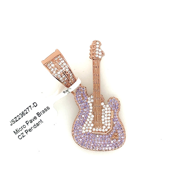 Guitar Brass Pendant