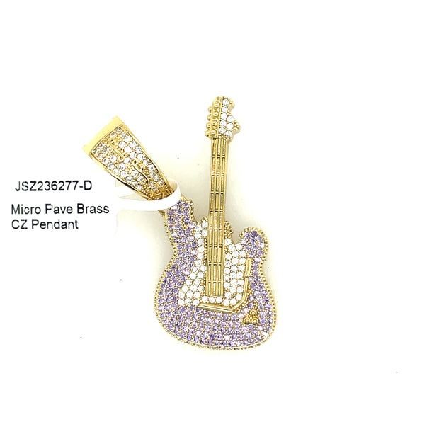 Guitar Brass Pendant