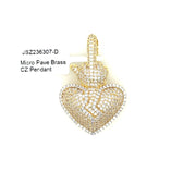 Broken Heart Brass Pendant